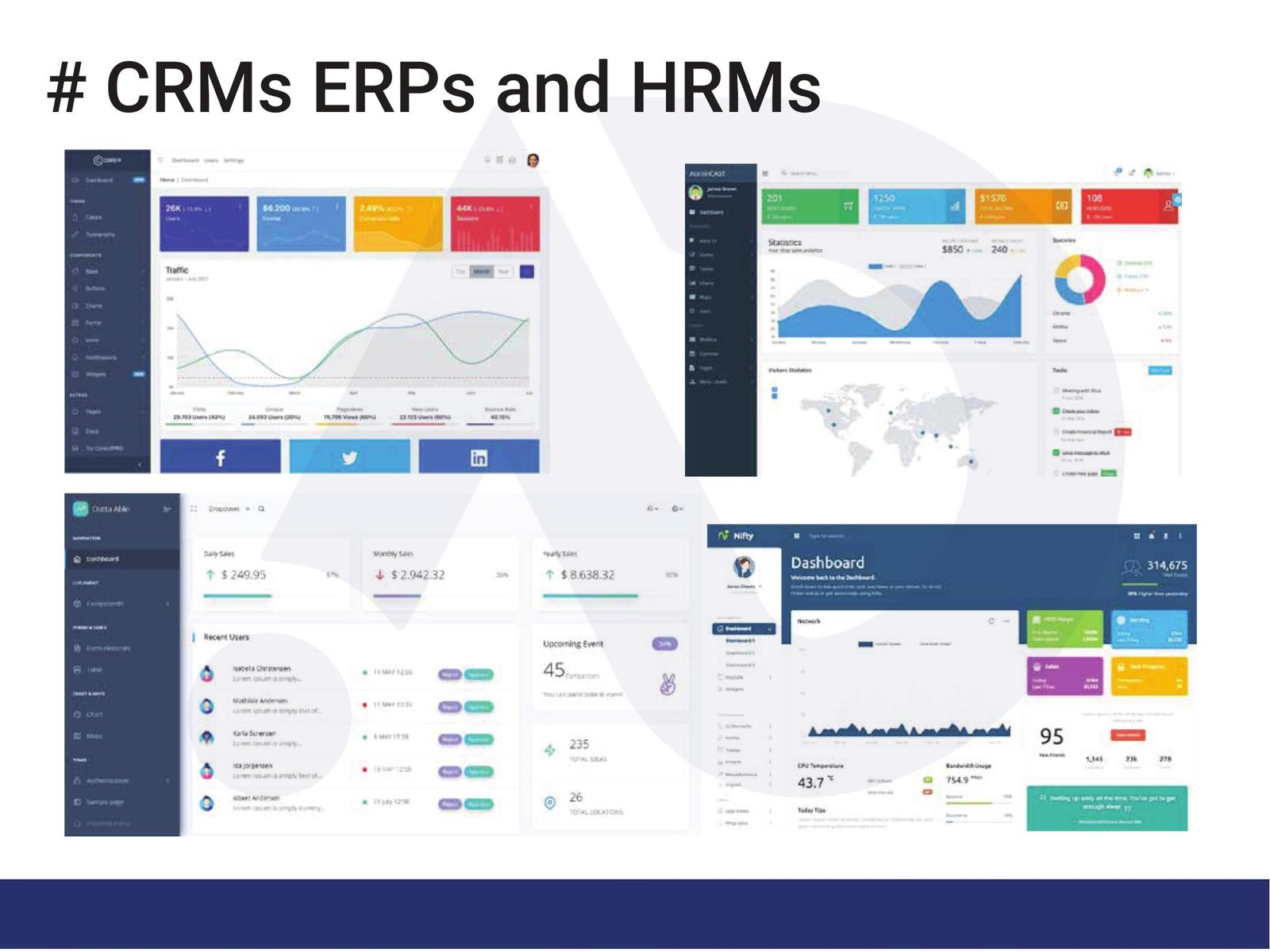 CRM, ERP & HRM Systems — work sample 2
